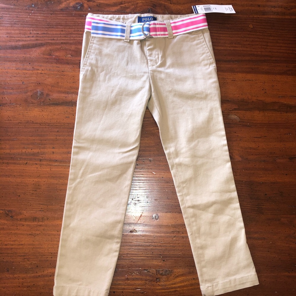 NWT Polo Ralph Lauren toddler khakis with belt